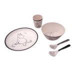 Barbo Toys Moomin 100% Melamine 5 pcs package (plate, bowl, tumbler, 2 spoons)
