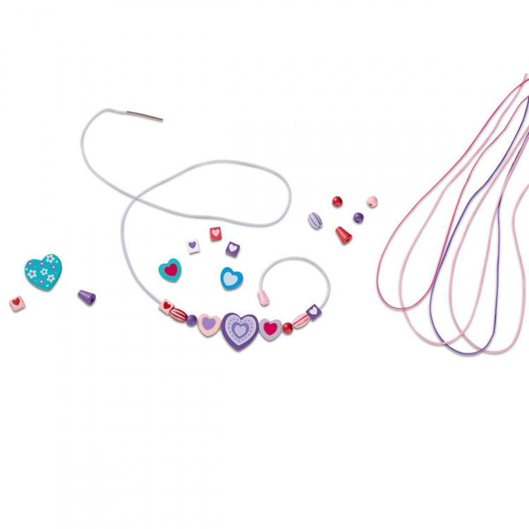 Melissa & Doug Created by Me! Wooden Bead Set Heart Beads