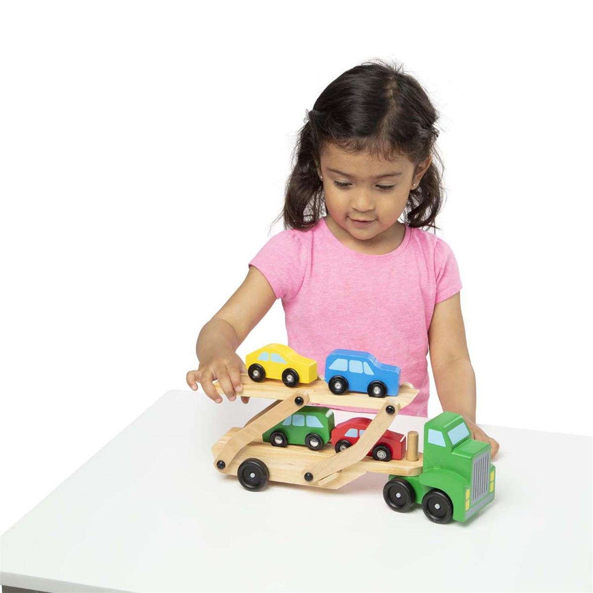 Buy Melissa Doug Wooden Cars Car Transporter Teknikproffset.eu