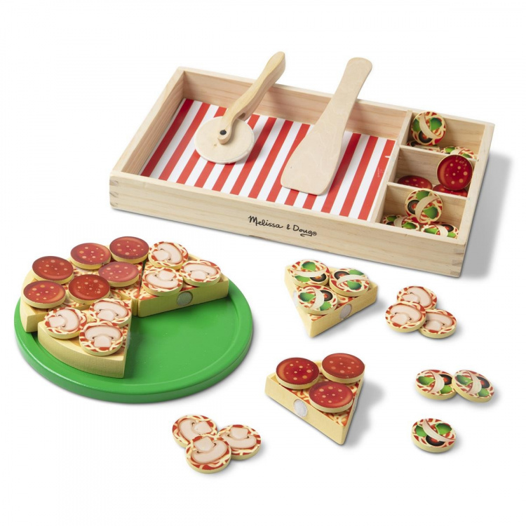 Melissa & Doug Food Play Wooden Pizza