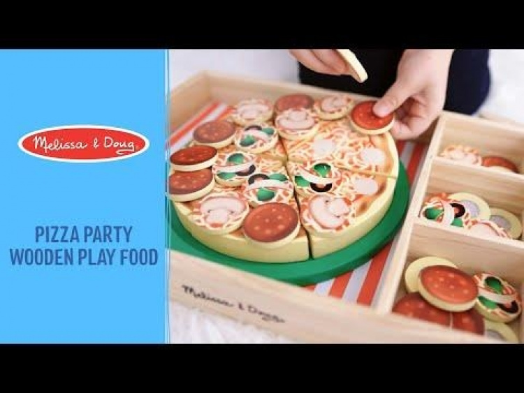 Melissa & Doug Food Play Wooden Pizza