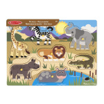 Melissa & Doug Wooden Peg Puzzle Safari