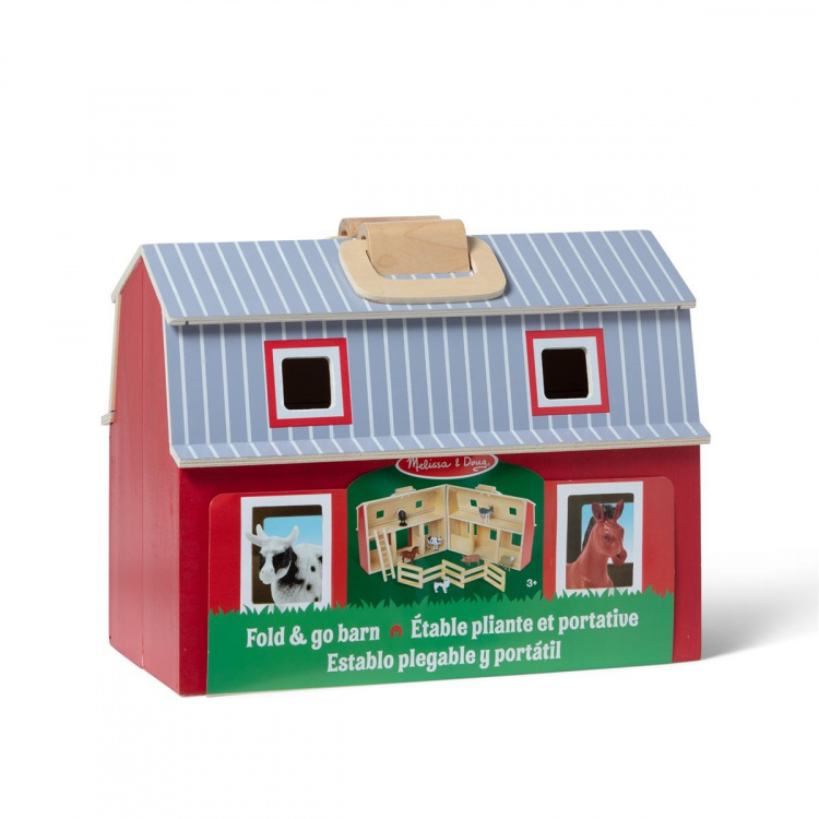 Melissa & Doug Wooden Fold & Go Barn