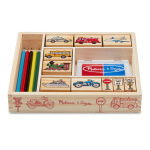 Melissa & Doug Wooden Stamp set Vehicles