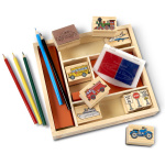 Melissa & Doug Wooden Stamp set Vehicles