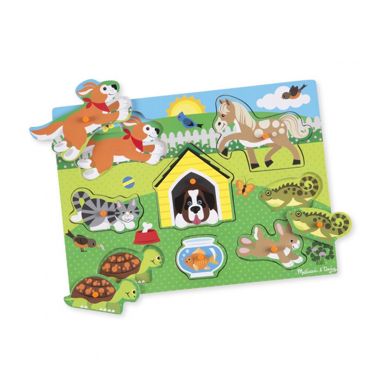 Melissa & Doug Wooden Peg Puzzle Pets
