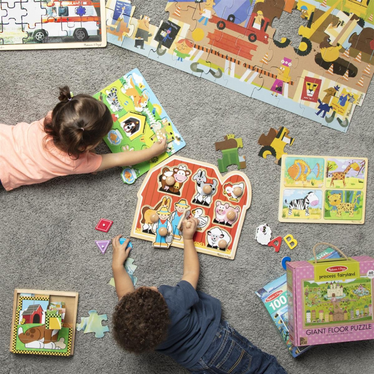 Melissa & Doug Wooden Peg Puzzle Pets