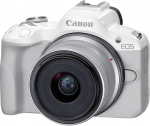 Canon EOS R50 system camera, white + 18-45 mm lens Canon EOS R50 system camera, white + 18-45 mm lens