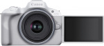 Canon EOS R50 system camera, white + 18-45 mm lens Canon EOS R50 system camera, white + 18-45 mm lens