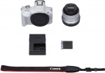 Canon EOS R50 system camera, white + 18-45 mm lens Canon EOS R50 system camera, white + 18-45 mm lens