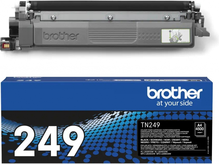 Brother TN249BK laser ink cartridge, black