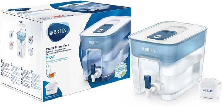 BRITA Flow water filtration tank with dispenser, 8,2 l
