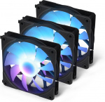 Blackstorm Luna UF120 ARGB PWM fan package, black, 120 mm, 3 pcs. pack