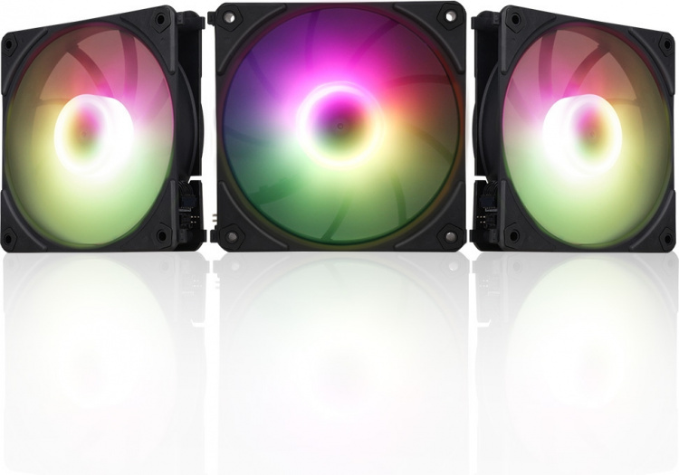 Blackstorm Luna UF120 ARGB PWM fan package, black, 120 mm, 3 pcs. pack