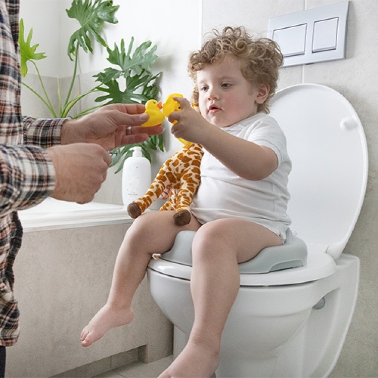 Bumbo Step N Potty - stool potty, cool grey