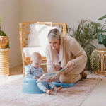 Bumbo Floor Seat - baby seat, powder blue