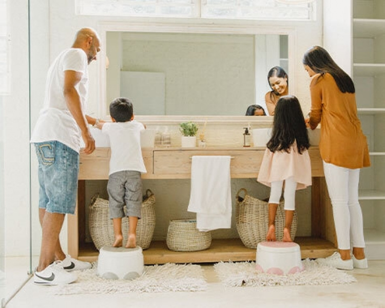 Bumbo Step N Potty - stool potty, slate grey