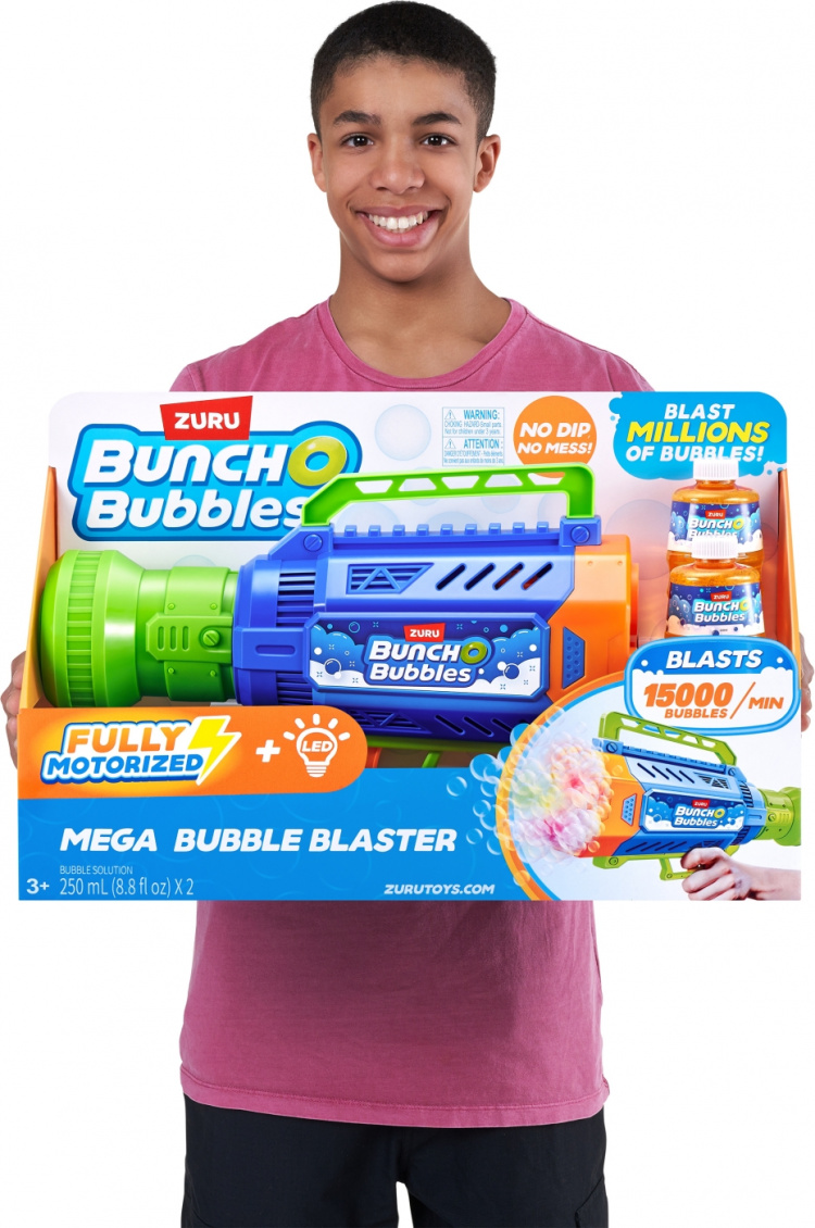 BUNCH O BUBBLES Mega Bubble Blaster - big motorised bubble gun
