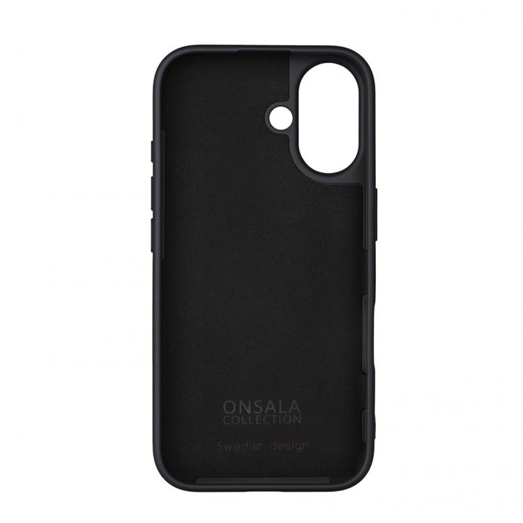 Onsala Phone Case with Silicone Feel Black - iPhone 16 Onsala Phone Case with Silicone Feel Black - iPhone 16