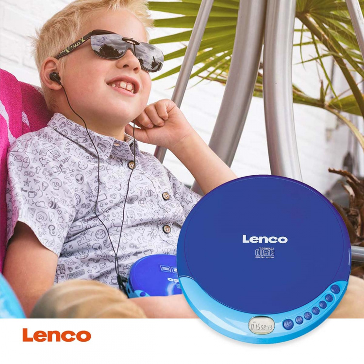 Lenco Portable CD player with charge function Blue