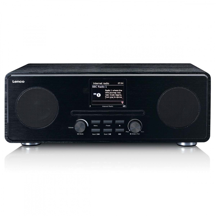 Lenco Internet / DAB+ / FM Radio with CD-player and Bluetooth® Black Lenco Internet / DAB+ / FM Radio with CD-player and Bluetooth® Black