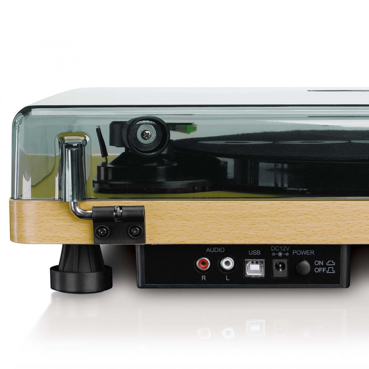 Lenco Wooden turntable with MMC Cartridge and PC Encoding Wood