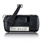 Lenco Portable wind-up emergency radio flashlight and power bank in one Black
