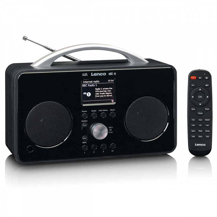 Lenco Internet DAB+/FM radio with Bluetooth Remote Control and rechargable battery