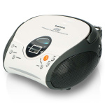 Lenco Portable stereo FM radio with CD player White