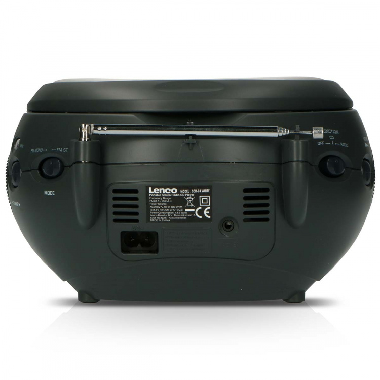 Lenco Portable stereo FM radio with CD player White