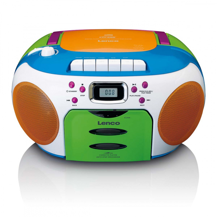 Lenco Portable radio with CD and cassette Kids Multi Colour