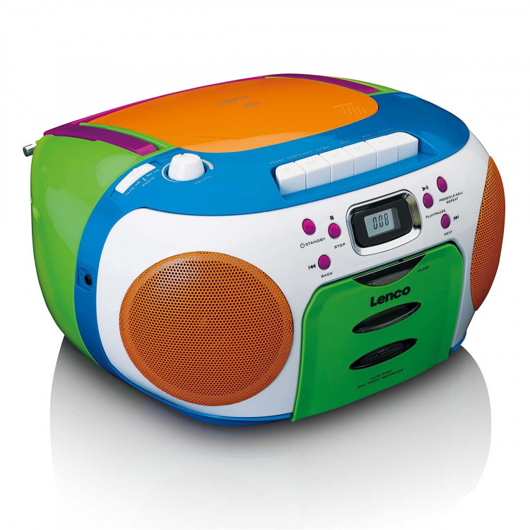 Lenco Portable radio with CD and cassette Kids Multi Colour