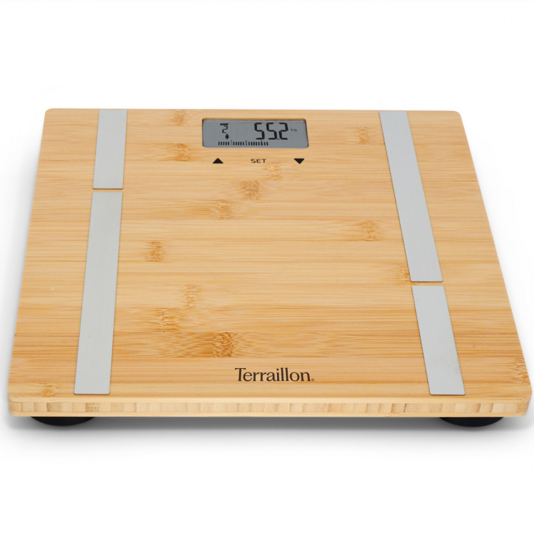 Terraillon Personvåg Bamboo Fit BMI 10-användare, 180 kg