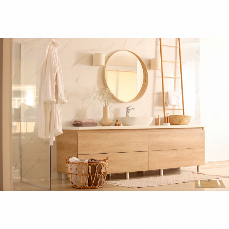 Terraillon Personvåg Bamboo Fit BMI 10-användare, 180 kg