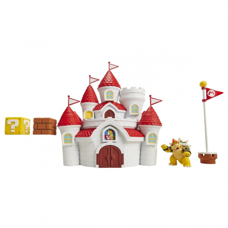 JAKKS Pacific Super Mario 2.5 Inch Playset Deluxe Mushroom Kingdom Castle