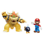 JAKKS Pacific Super Mario 4 Inch Figure Set Mario vs. Bowser
