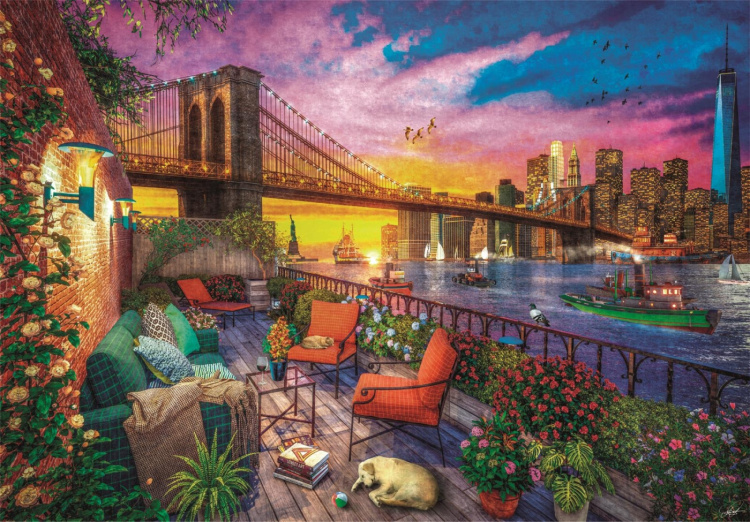 Clementoni 3000 pcs High Quality Collection Manhattan Balcony Sunset