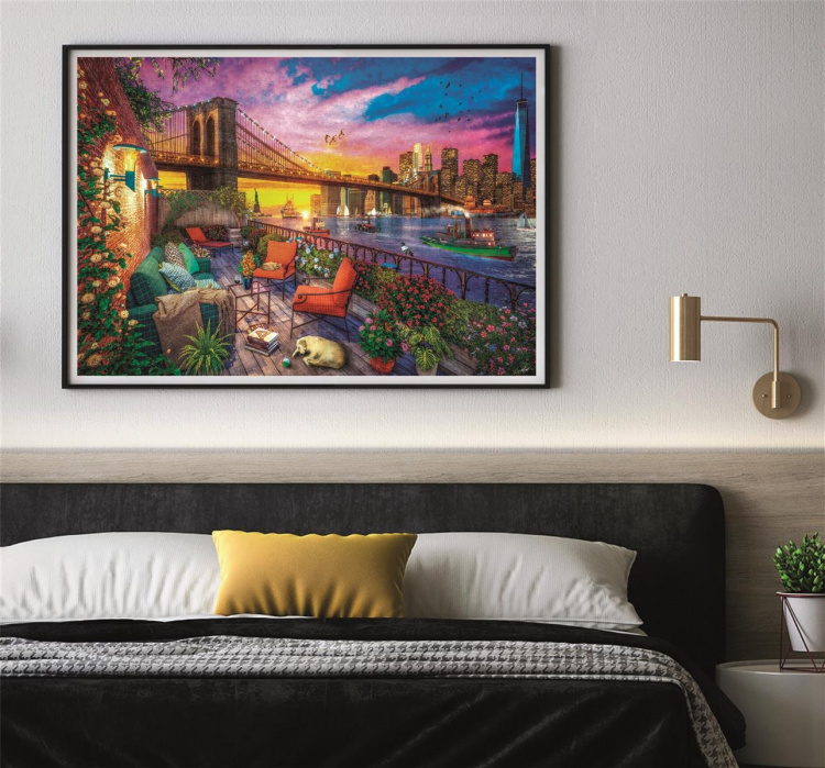 Clementoni 3000 pcs High Quality Collection Manhattan Balcony Sunset