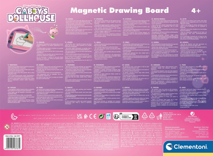 Clementoni Magnetic Board Gabby\'s Dollhouse