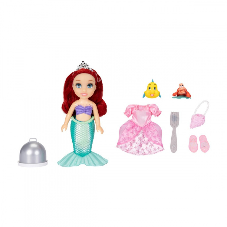JAKKS Pacific Disney Princess 6 Inch Petite Doll with Extra Fashion & Accessories Sea to Land Ariel