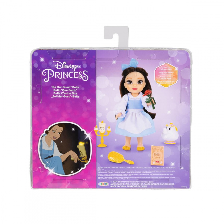 JAKKS Pacific Disney Princess 6 Inch Petite Doll with Extra Fashion & Accessories Be Our Guest Belle