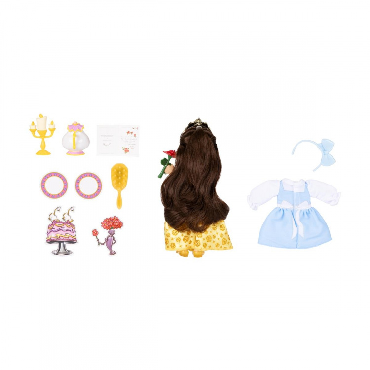 JAKKS Pacific Disney Princess 6 Inch Petite Doll with Extra Fashion & Accessories Be Our Guest Belle