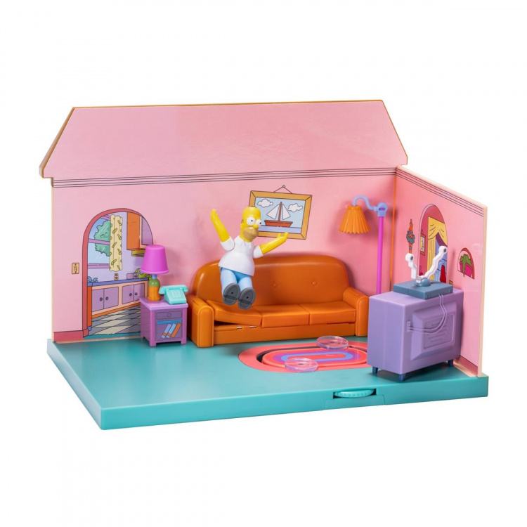 JAKKS Pacific The Simpsons 2.5 Inch Playset Simpson\'s Living Room