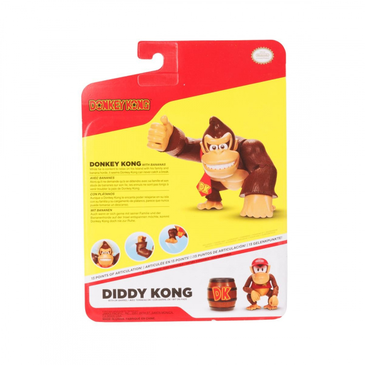 JAKKS Pacific Donkey Kong 4 Inch Figure Donkey Kong with Bananas