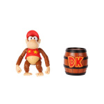 JAKKS Pacific Donkey Kong 4 Inch Figure Diddy Kong with DK Barrel
