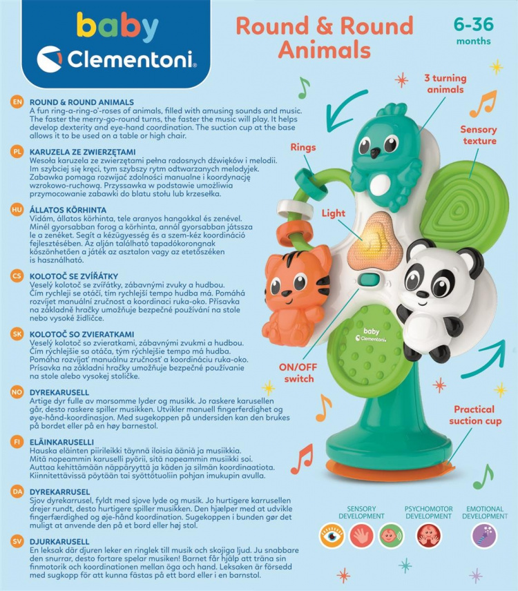Clementoni Round & Round Animals