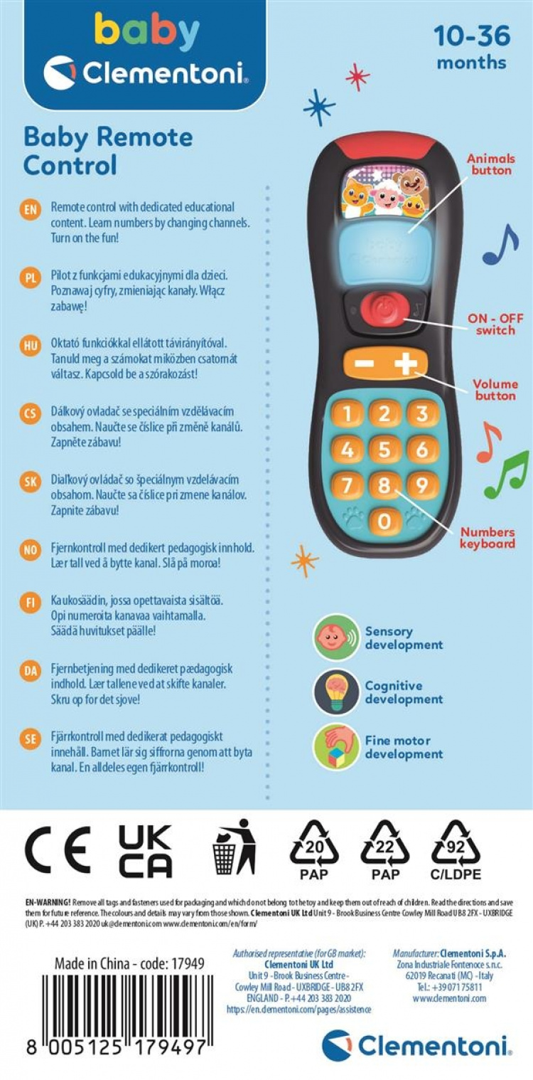 Clementoni Remote Controller Clementoni Remote Controller