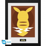 Abysse POKEMON - Framed print Pikachu Silhouette 25 (30x40)