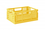 3 Sprouts Modern Folding Crate Medium Yellow 3 Sprouts Modern Folding Crate Medium Yellow