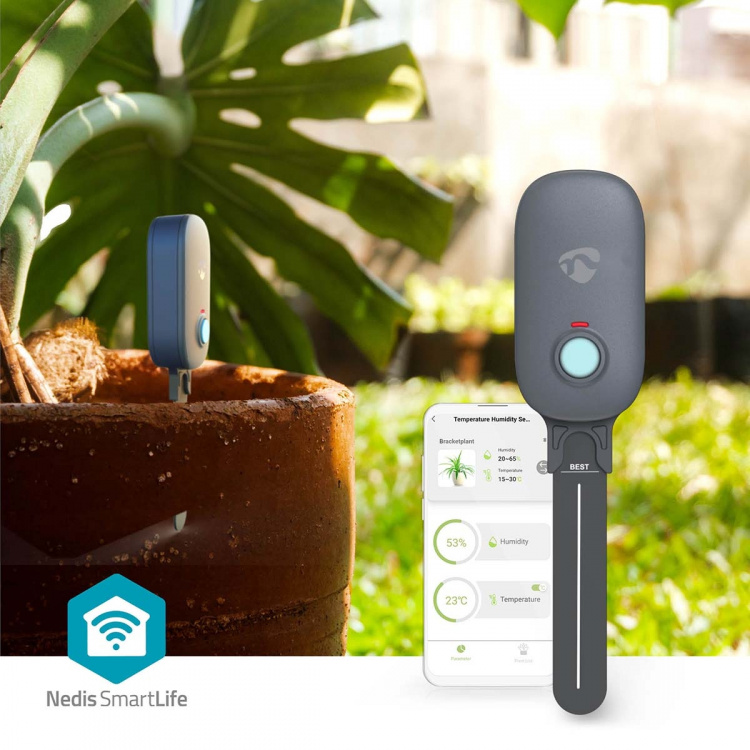 Nedis SmartLife Soil Moisture Meter | Bluetooth® | Battery Powered | IP55 | 0 - 100 % | Android™ / IOS Nedis SmartLife Soil Moisture Meter | Bluetooth® | Battery Powered | IP55 | 0 - 100 % | Android™ / IOS